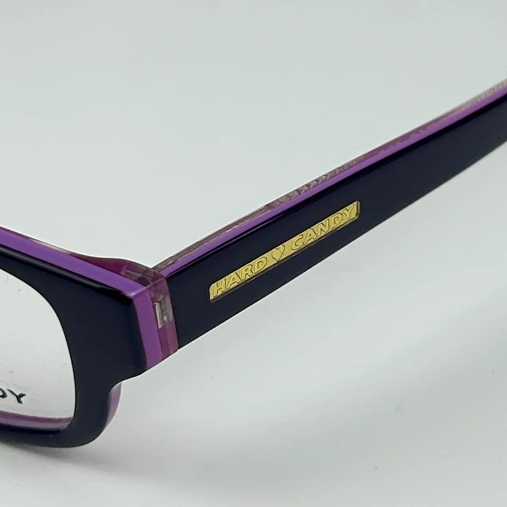 Hard Candy HC04 DPUR Women Eyeglasses Frame Black Plastic Full Rim 53-16-135 mm
